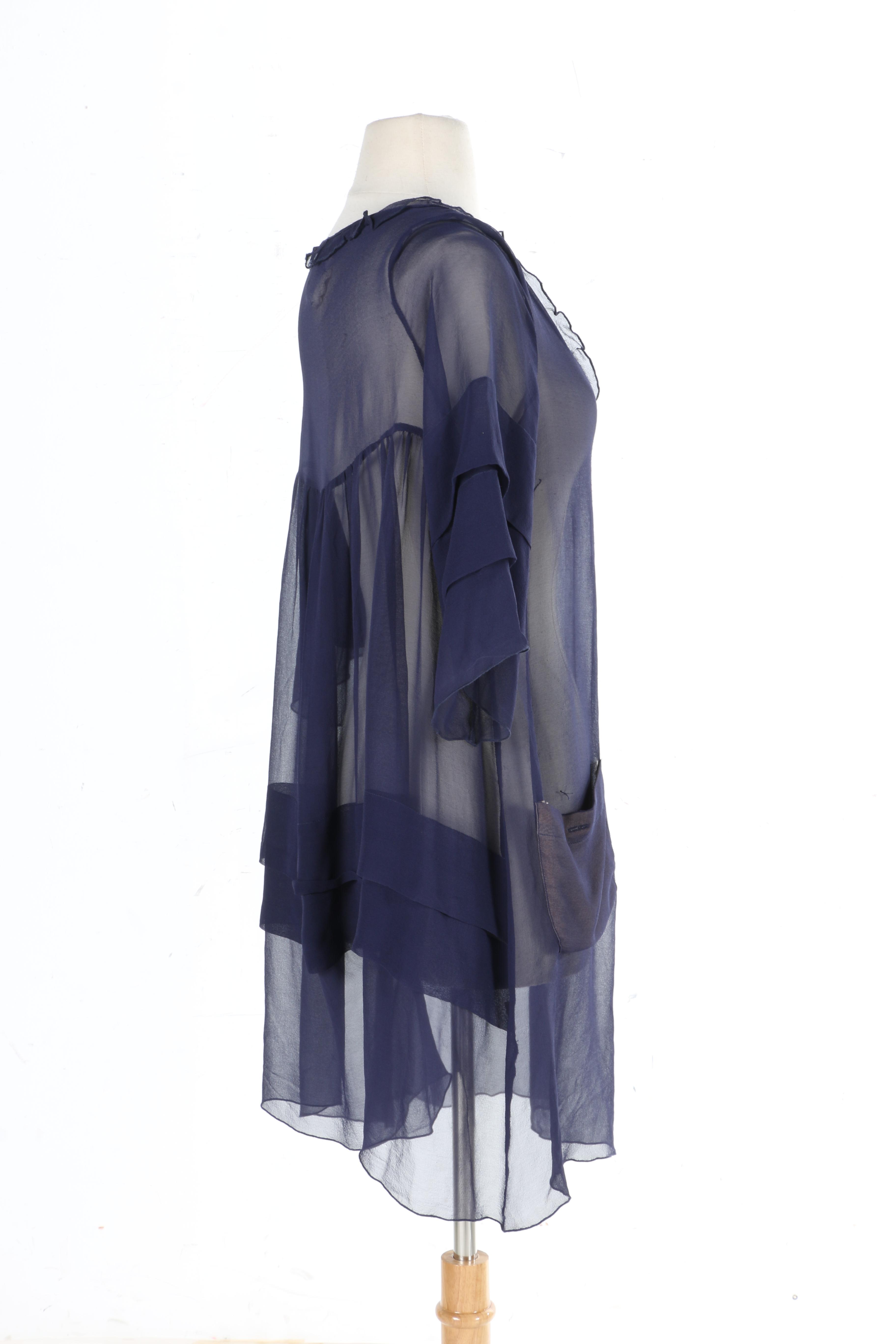 Blue Silk Francine Dress and Silk Trimmed Free People Jacket