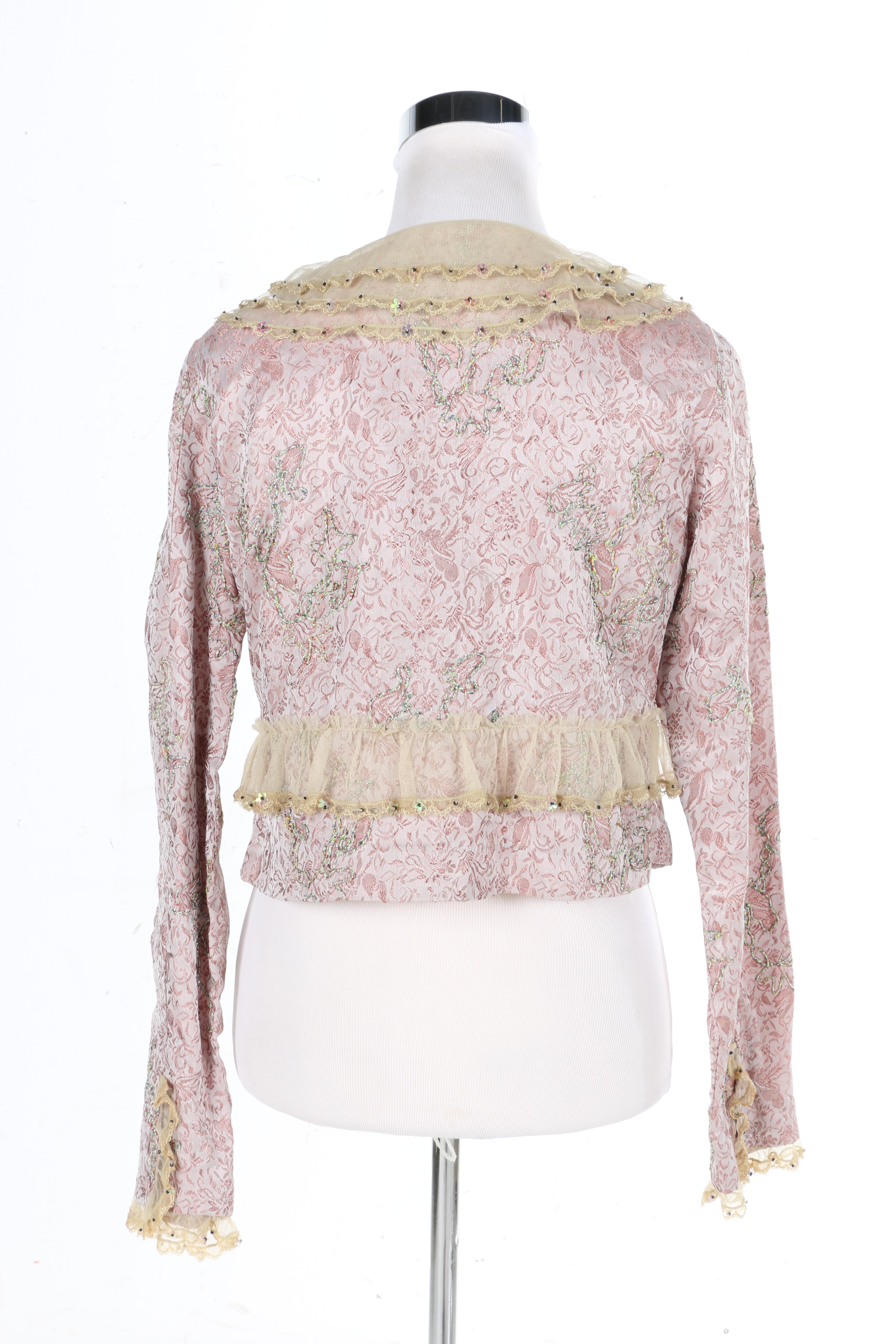 Blue Silk Francine Dress and Silk Trimmed Free People Jacket