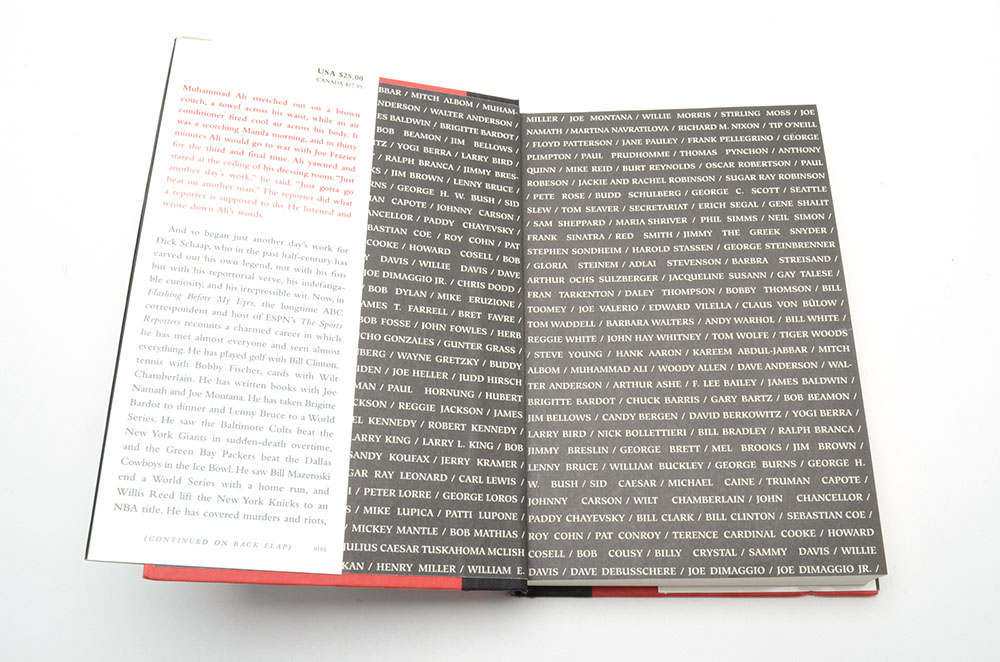 Signed First Edition Dick Schaap "Flashing Before My Eyes"