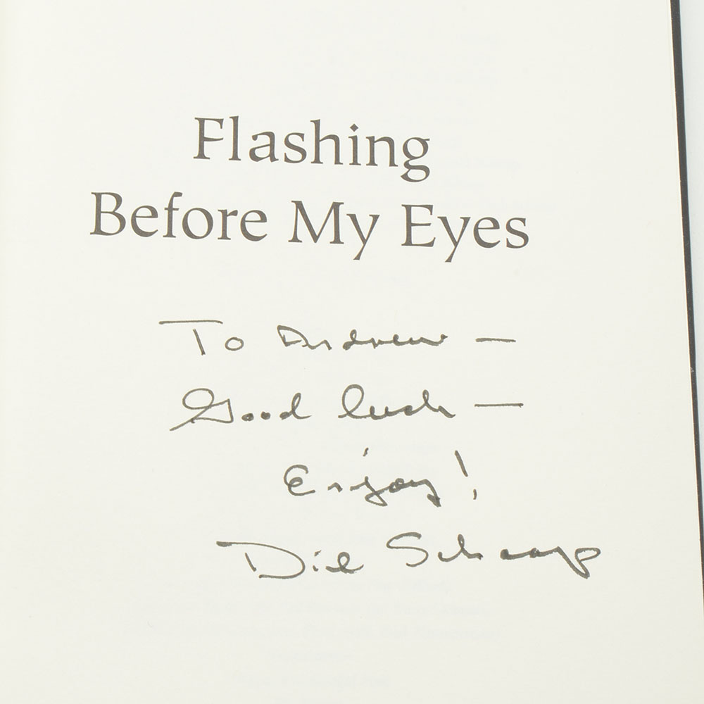 Signed First Edition Dick Schaap "Flashing Before My Eyes"