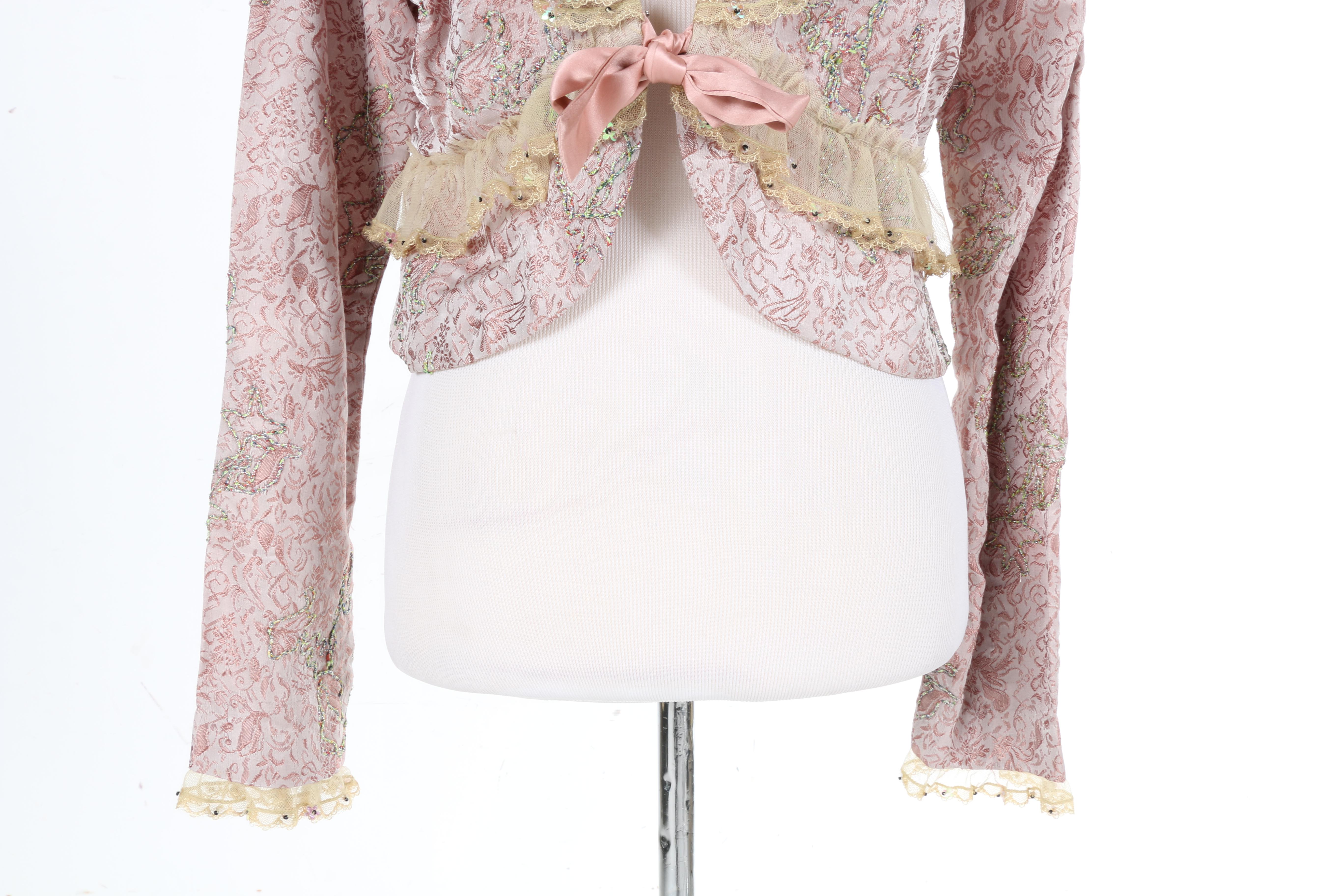 Blue Silk Francine Dress and Silk Trimmed Free People Jacket