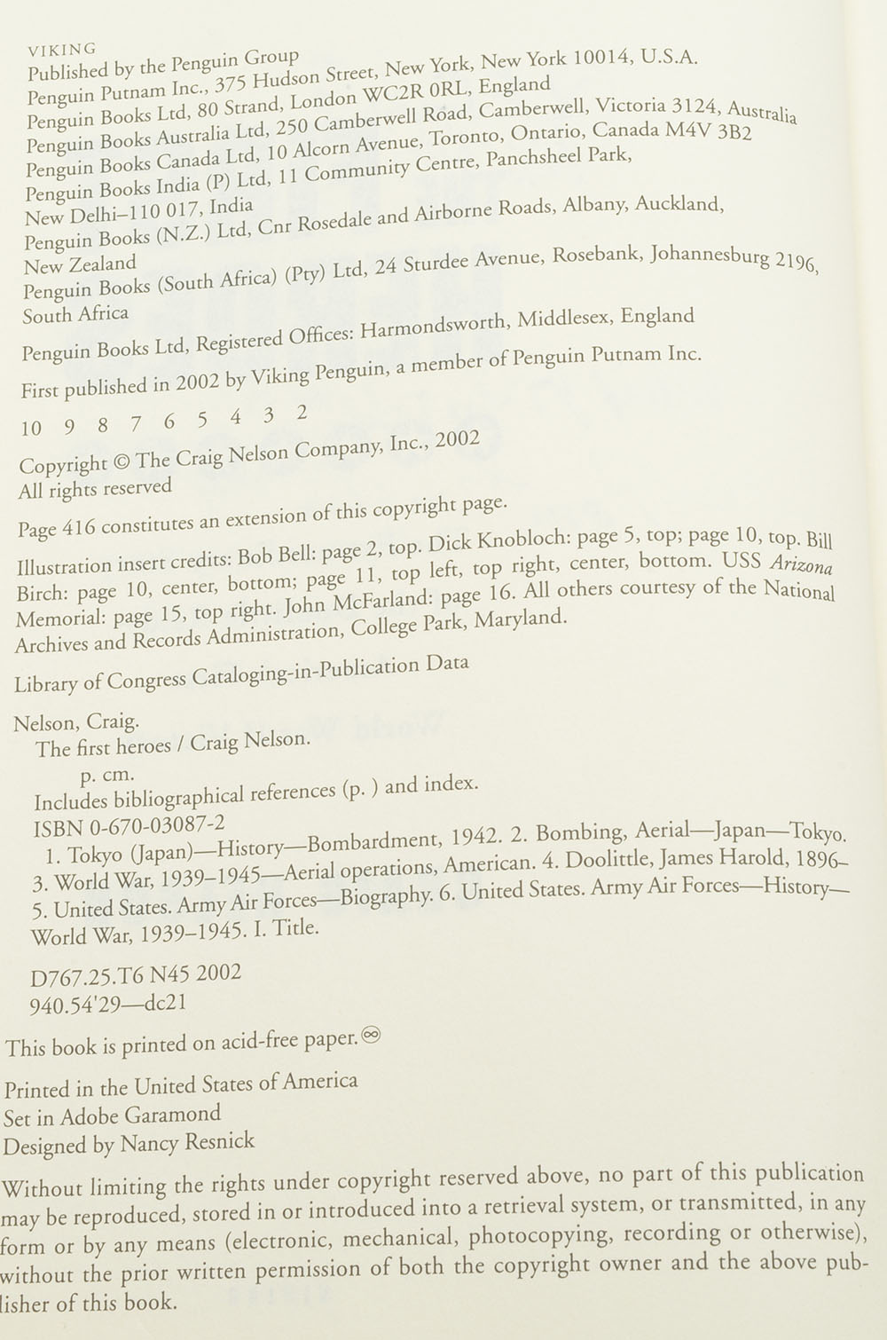 "The First Heroes" Signed Book on the Doolittle Raiders