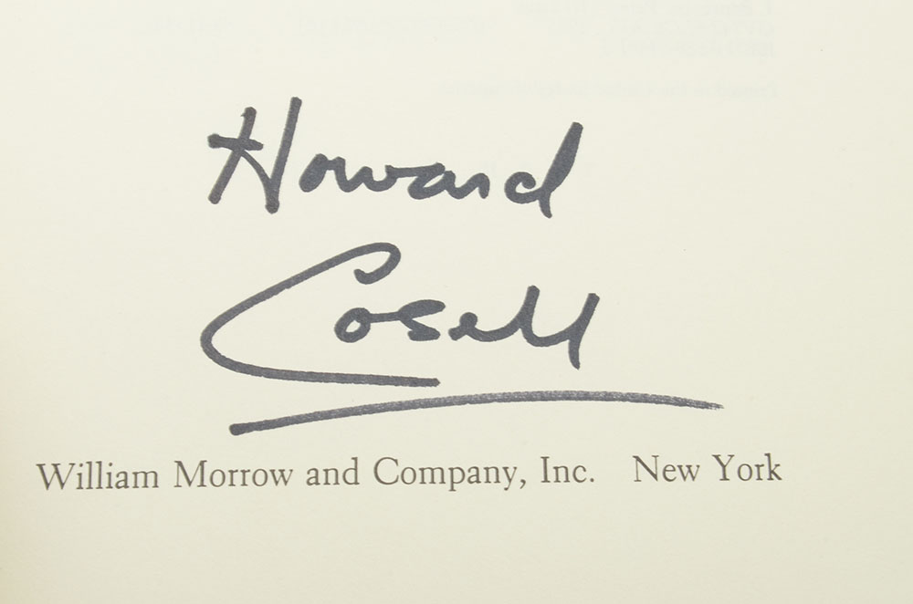 Howard Cosell Signed Book "I Never Played the Game"