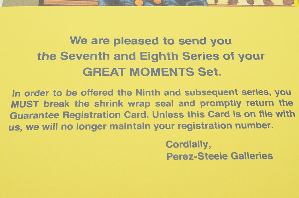 Limited Edition "Baseball Hall of Fame Great Moments" Cards