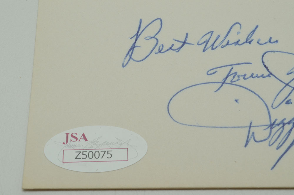 Dizzy Dean Signed Card  COA
