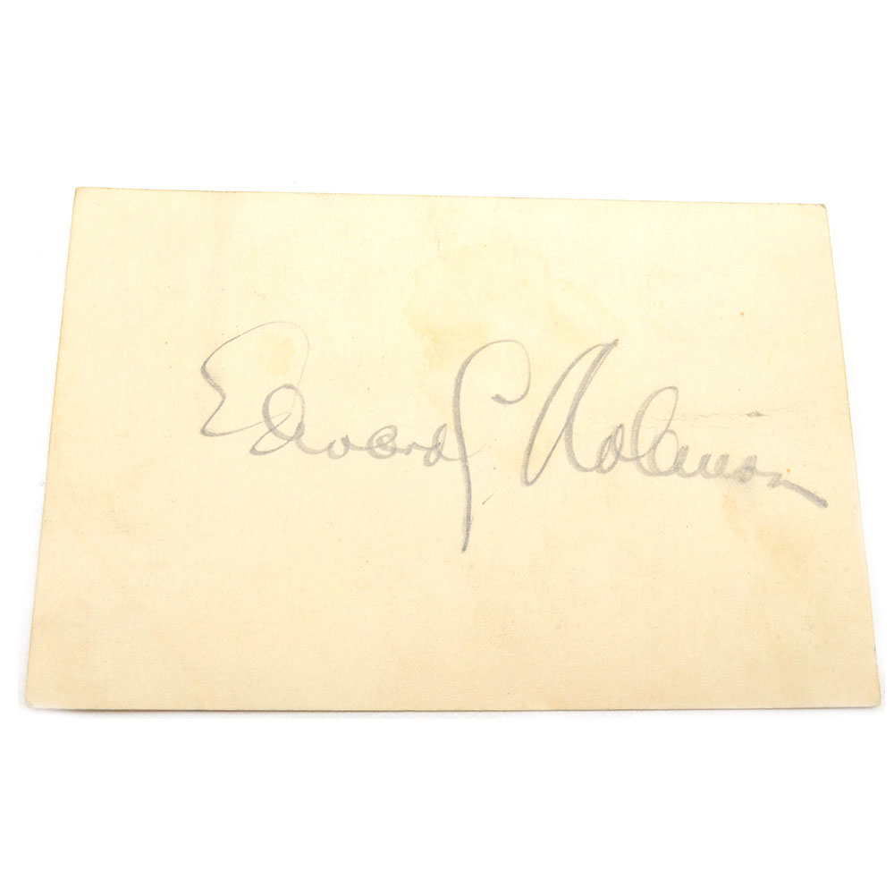 Edward G. Robinson Autograph Cut