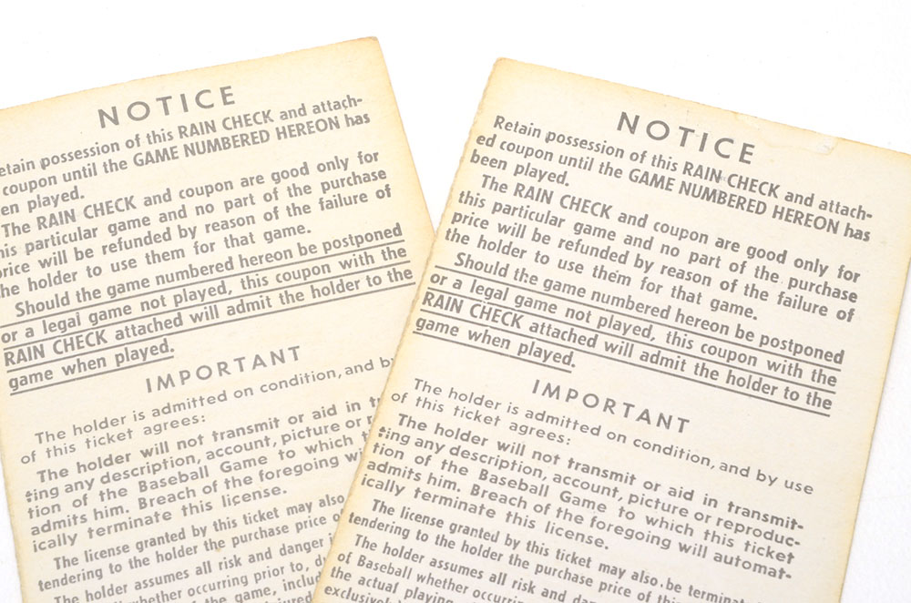 Two 1968 World Series Ticket Stubs