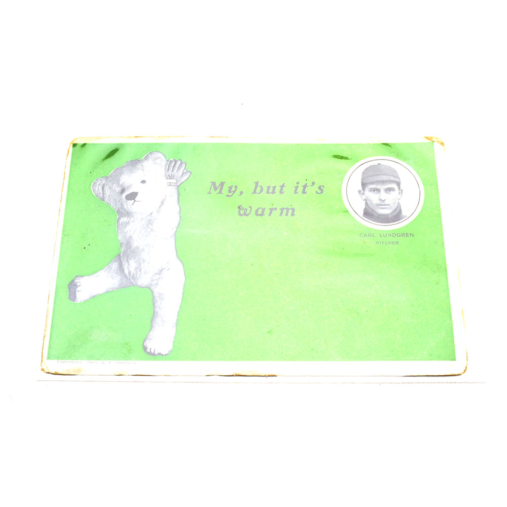 1907 Chicago Cubs Baseball Postcard With Schedule