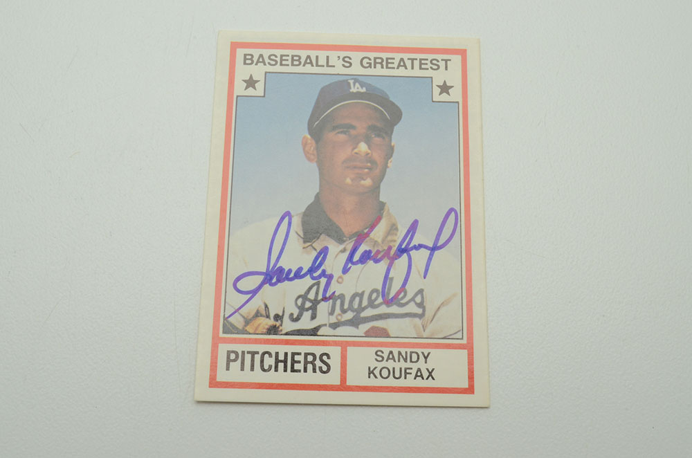 Sandy Koufax Signed Card  COA