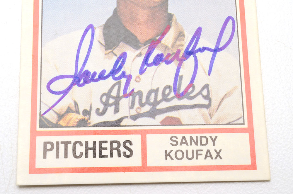 Sandy Koufax Signed Card  COA