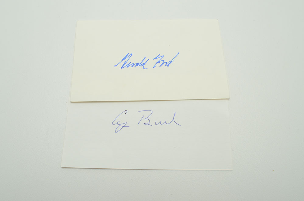 Ford and Bush Signatures  COA
