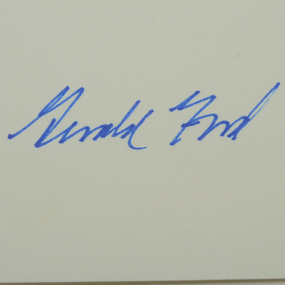 Ford and Bush Signatures  COA