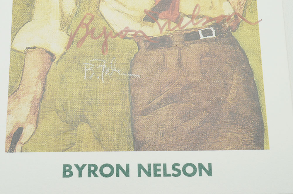 Byron Nelson Signed Card  COA