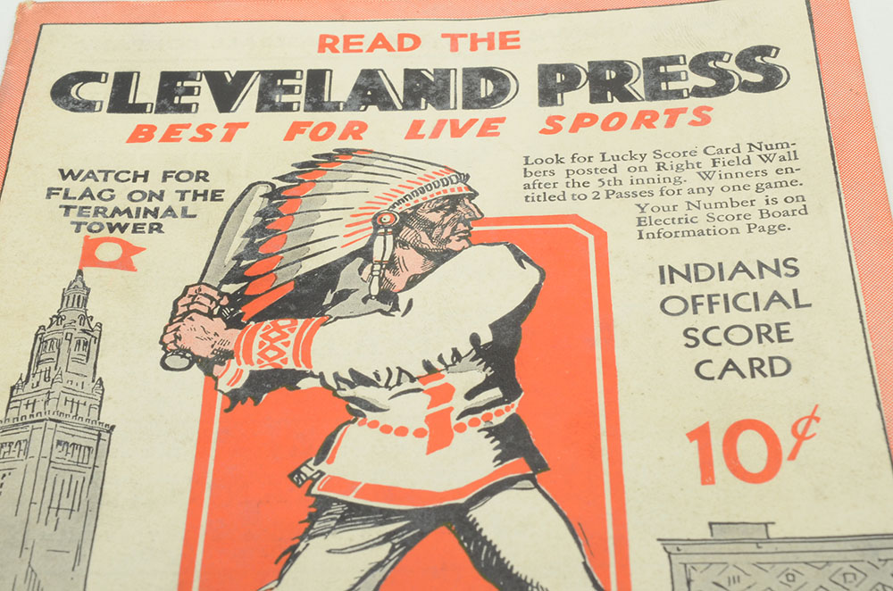 1937 Cleveland Indians Score Card and Ticket Stub