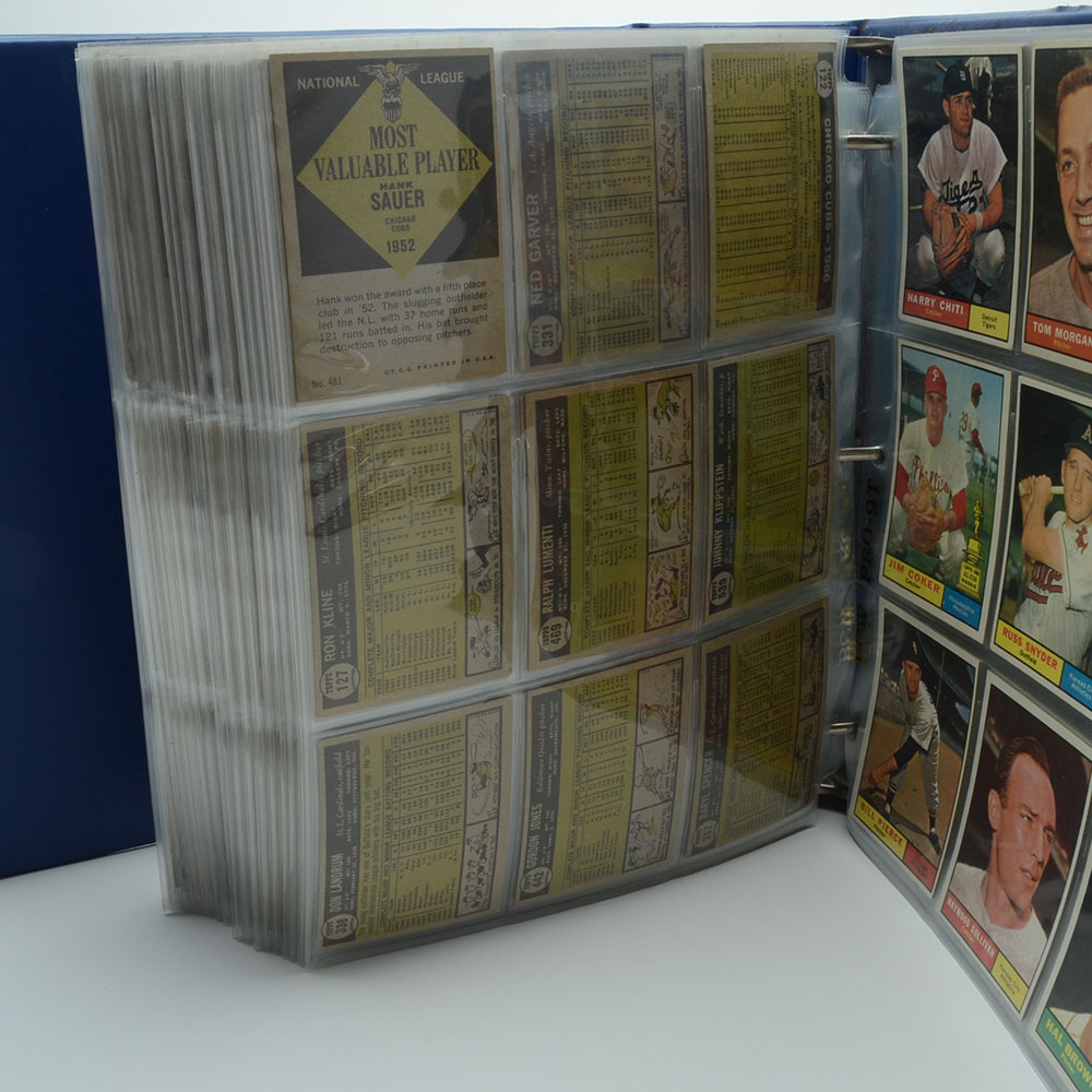 Binder Filled With 1961 Topps Baseball Cards