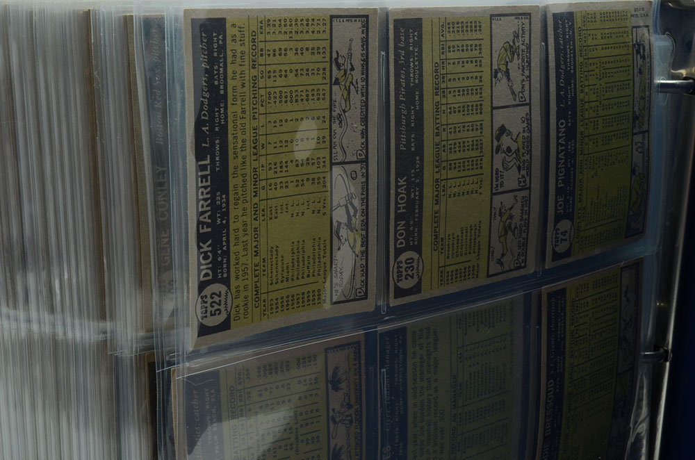 Binder Filled With 1961 Topps Baseball Cards