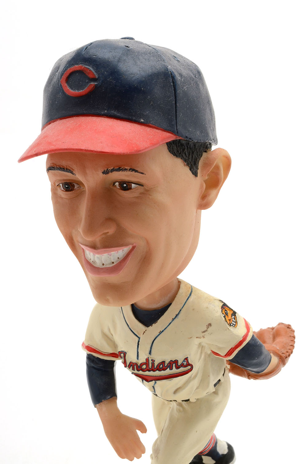 Feller Bobblehead and Baseball Player Container