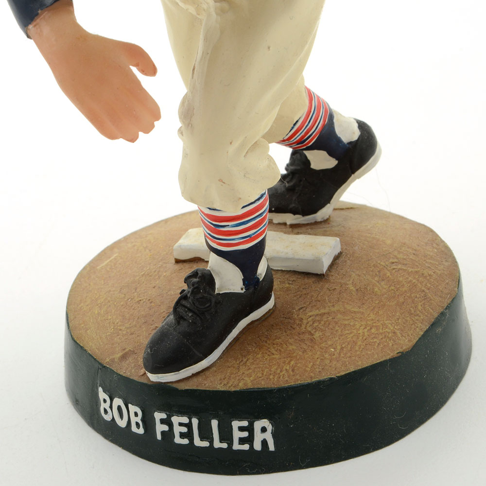 Feller Bobblehead and Baseball Player Container