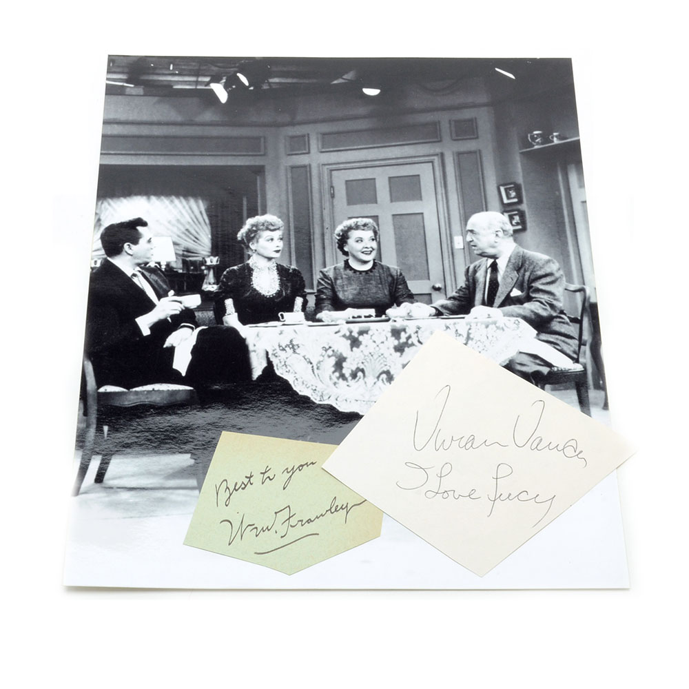William Frawley and Vivian Vance Signed Cuts