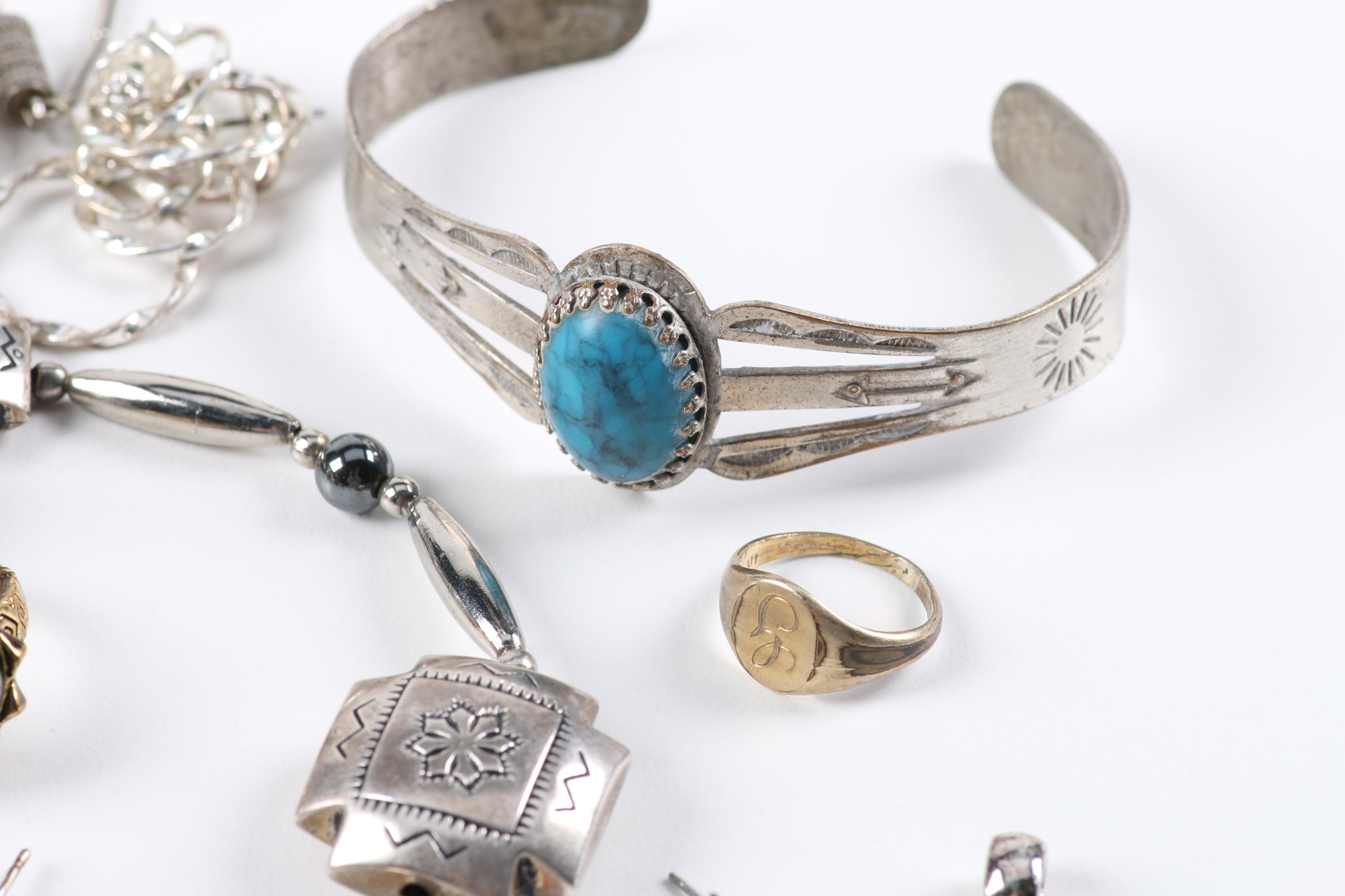 Assorted Costume Jewelry With Various Stones