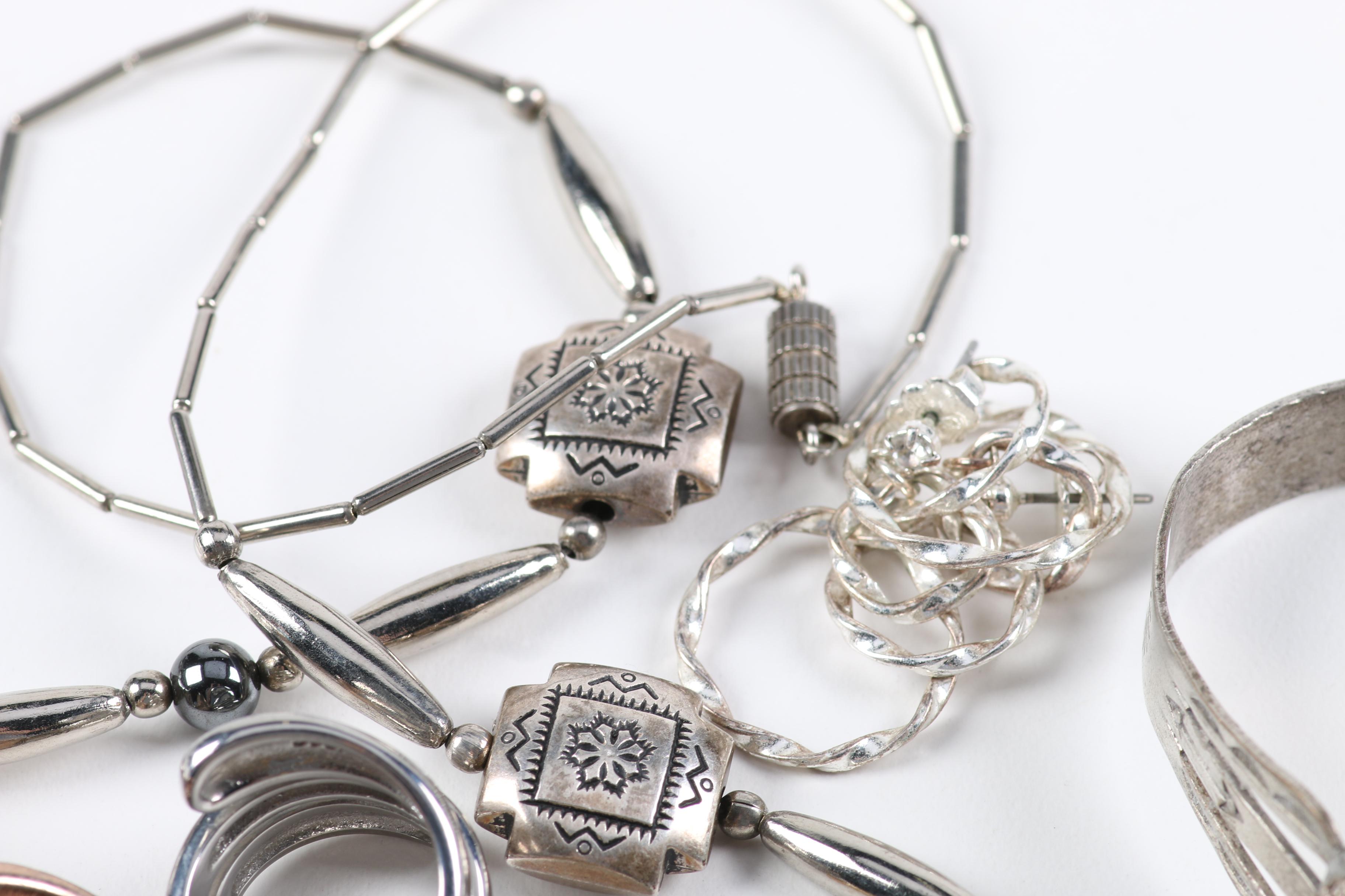 Assorted Costume Jewelry With Various Stones