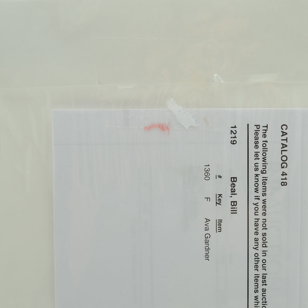 Ava Gardner Signed Bank Statement