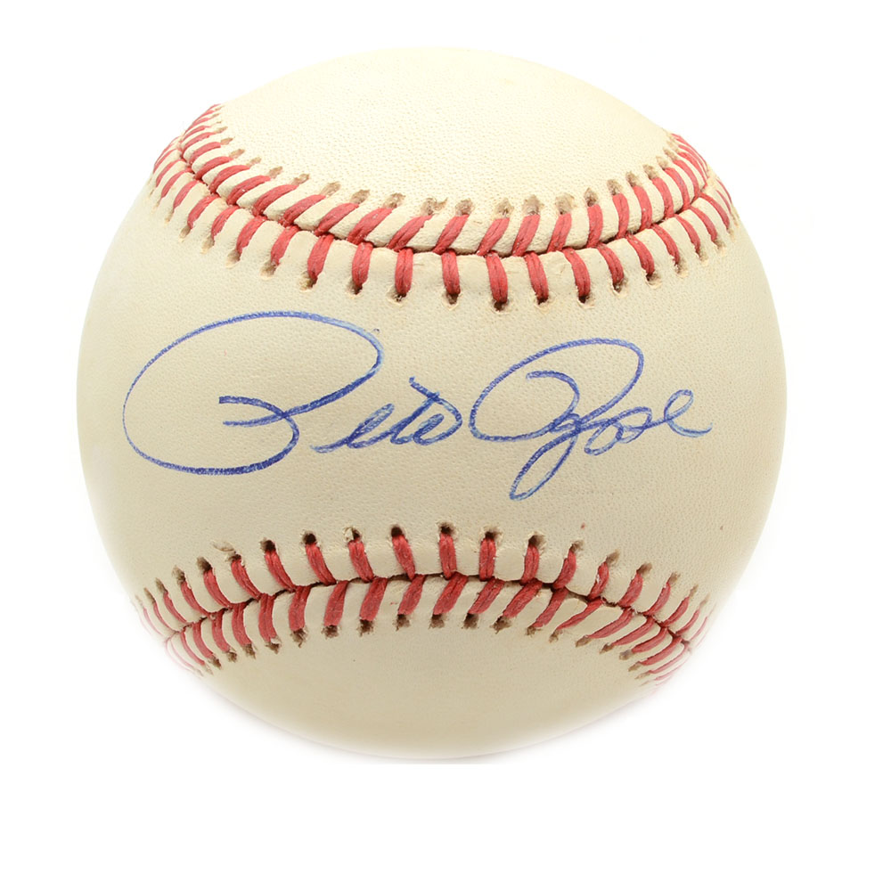 Pete Rose Signed Giamatti Baseball