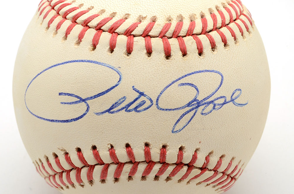 Pete Rose Signed Giamatti Baseball