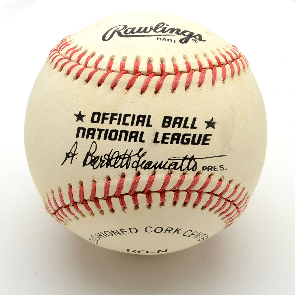 Pete Rose Signed Giamatti Baseball