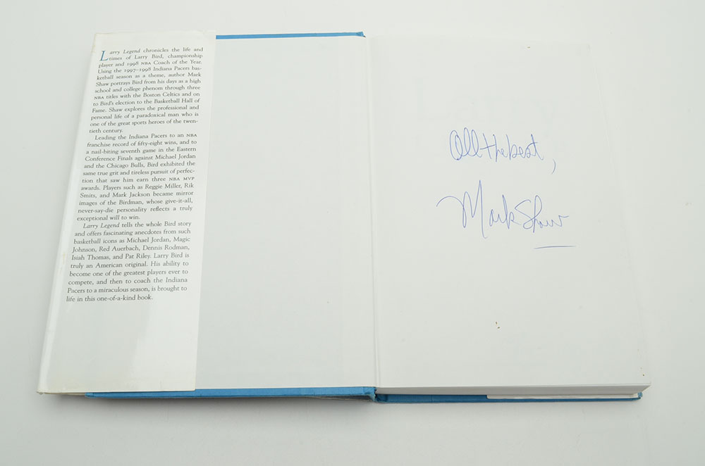 Mark Shaw Signed "Larry Legend" Book