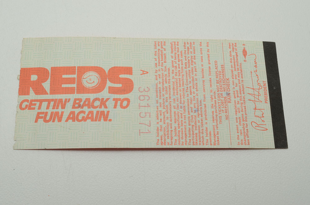 1985 Pete Rose Signed Photo and "4192" Game Ticket