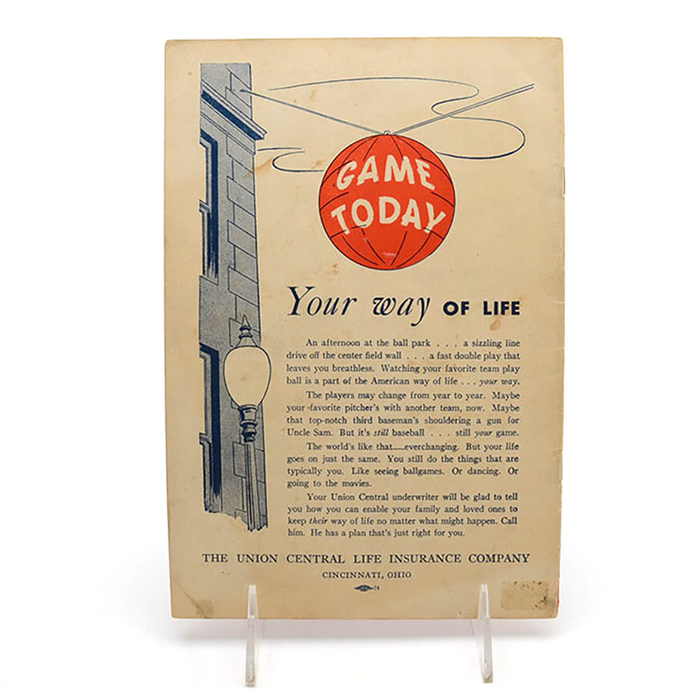 1944 Cincinnati Reds Score Book