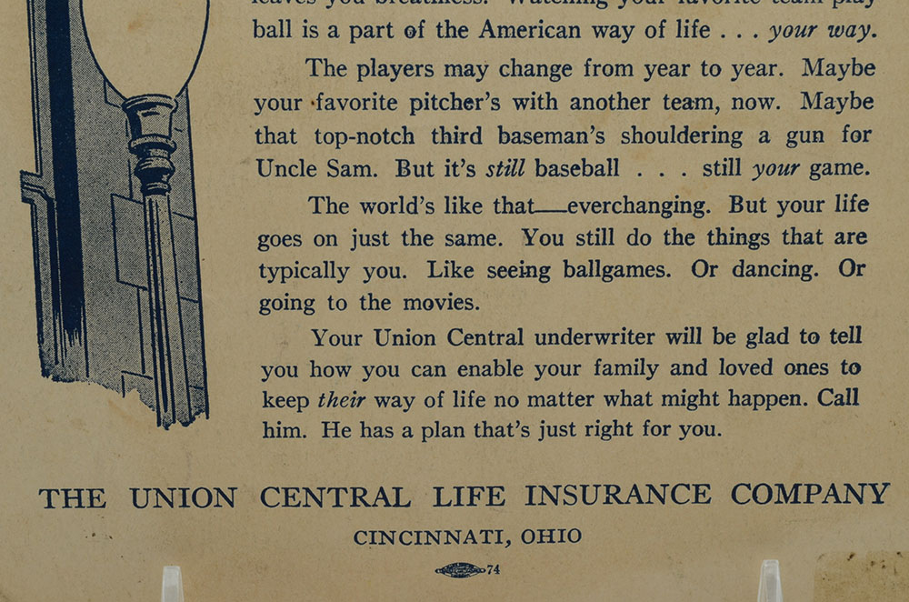 1944 Cincinnati Reds Score Book