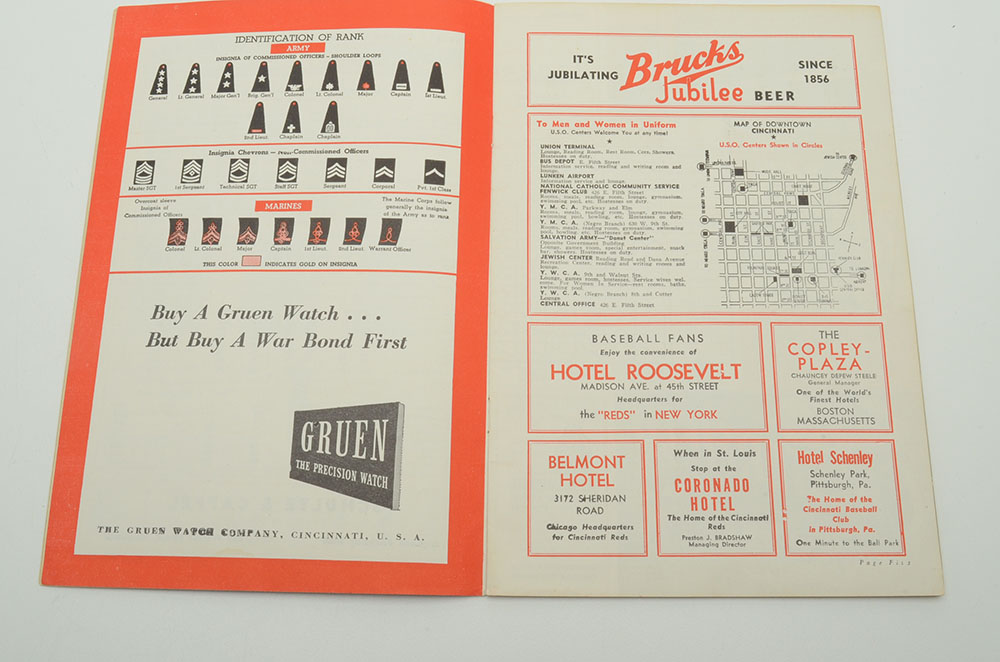 1944 Cincinnati Reds Score Book