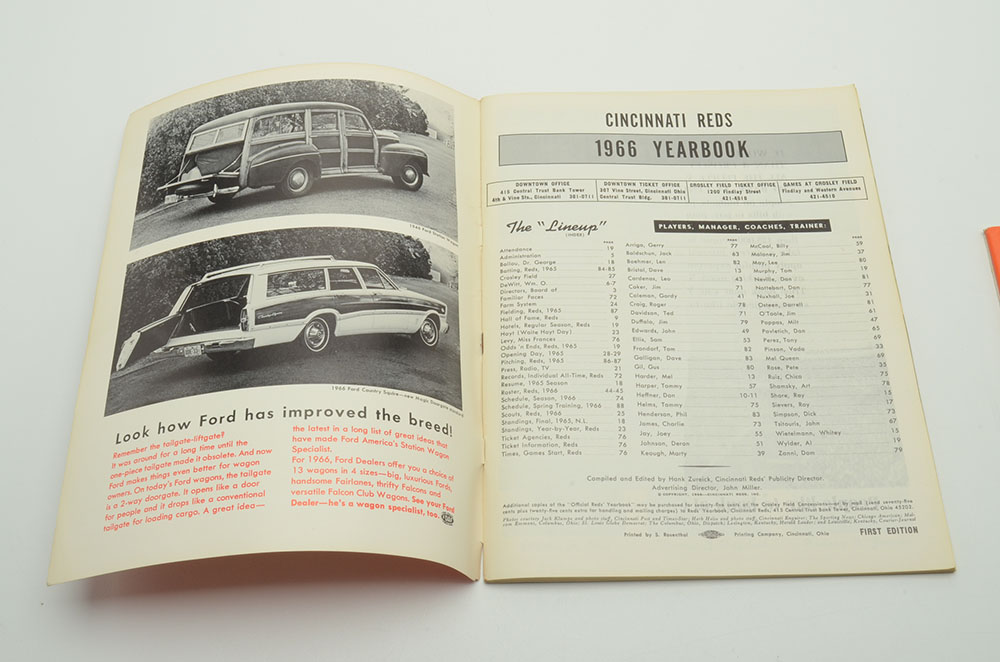 1966 and 1969 Cincinnati Reds Yearbooks