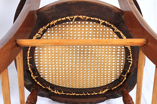 Late 19th Century Victorian Eastlake Armchairs With Caned Seats