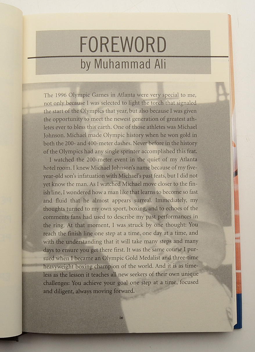 Michael Johnson Signed Book