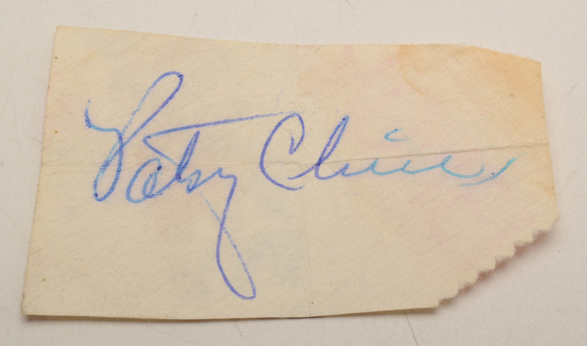 Patsy Cline Cut Signature with Photo  COA
