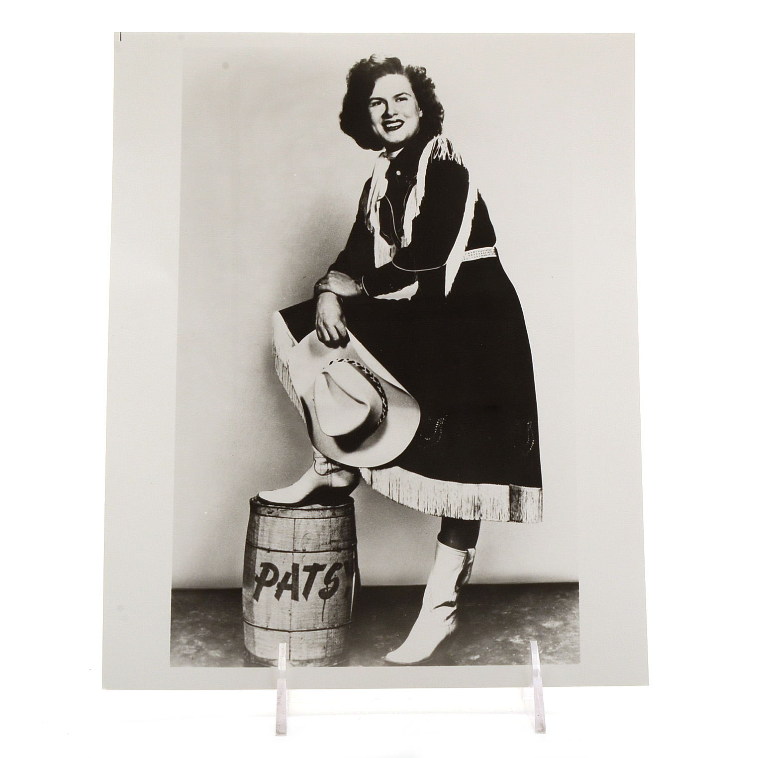 Patsy Cline Cut Signature with Photo  COA