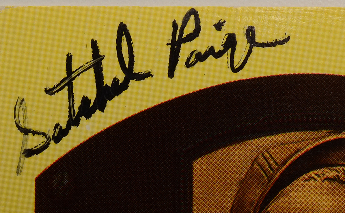 Satchel Paige Signed Hall of Fame Postcard with Photo COA