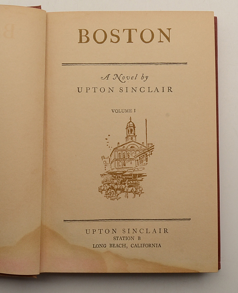 Upton Sinclair Signed Book  COA