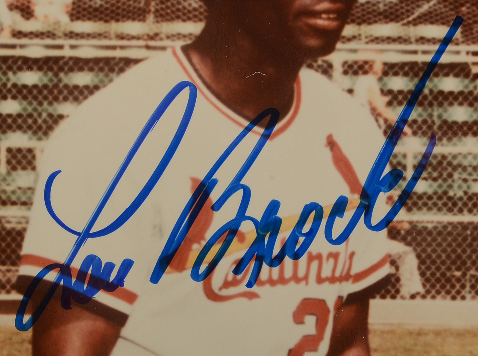 Lou Brock St. Louis Cardinals Signed Photo