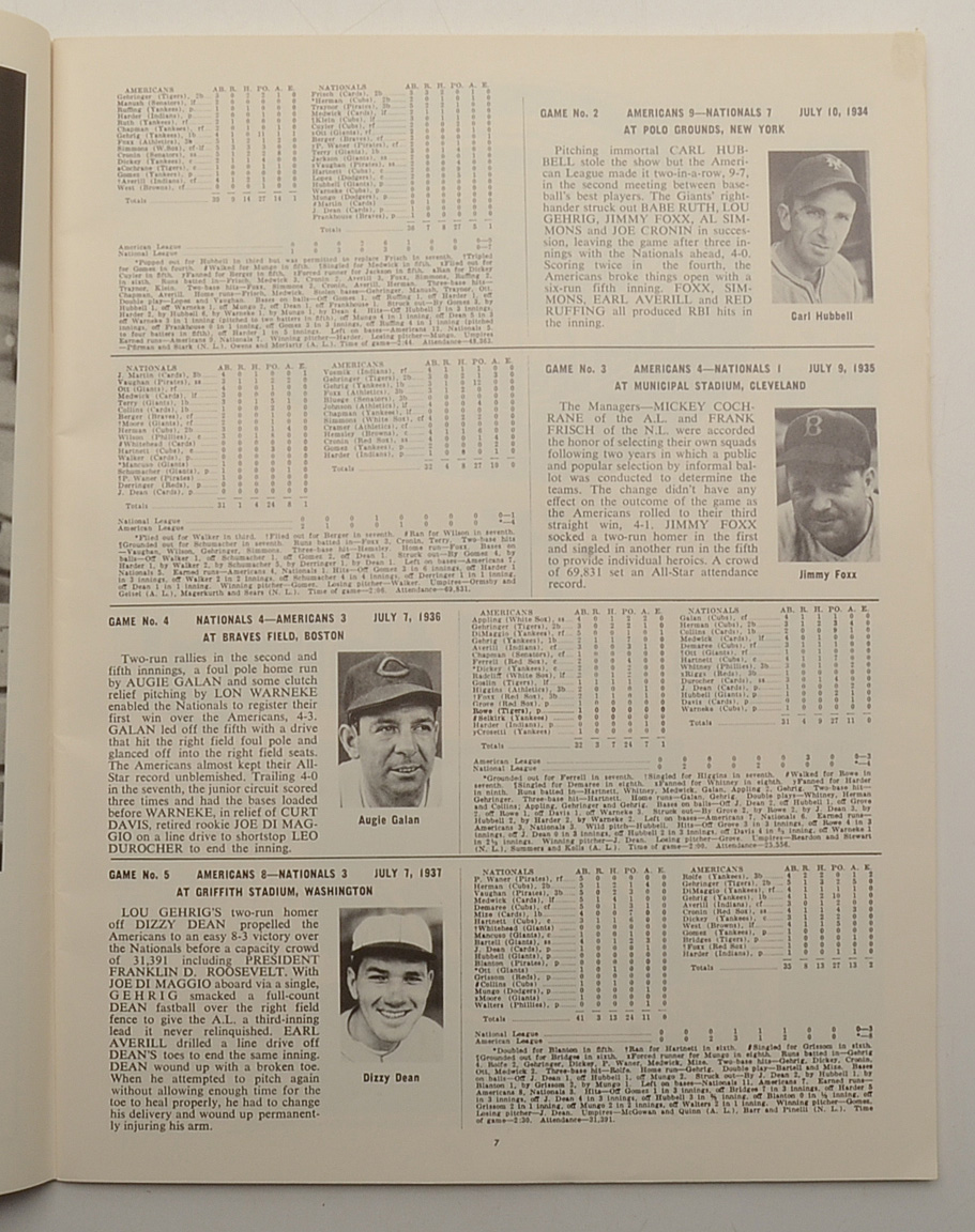 1970 Baseball All-Star Game Program Cincinnati