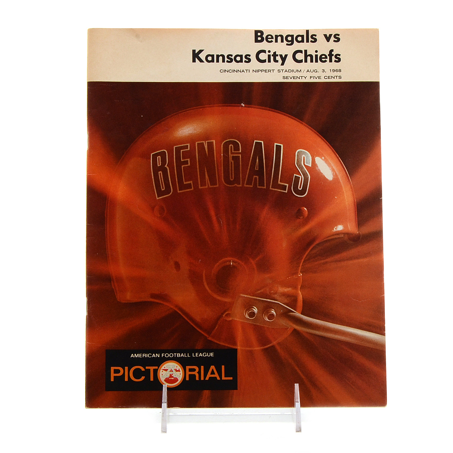 Bengals First NFL Football Game Program
