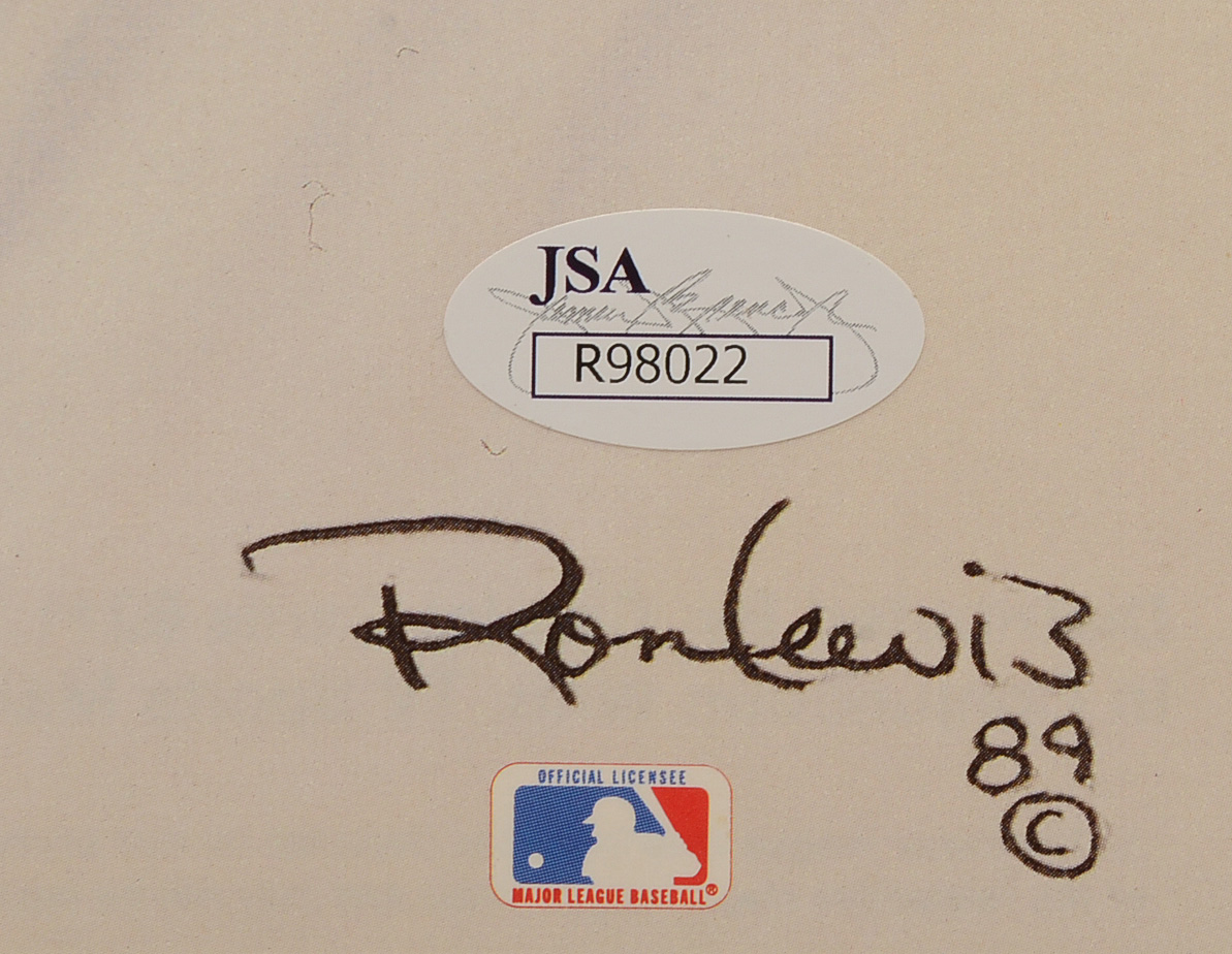Willie Mays Signed Ron Lewis Print  COA