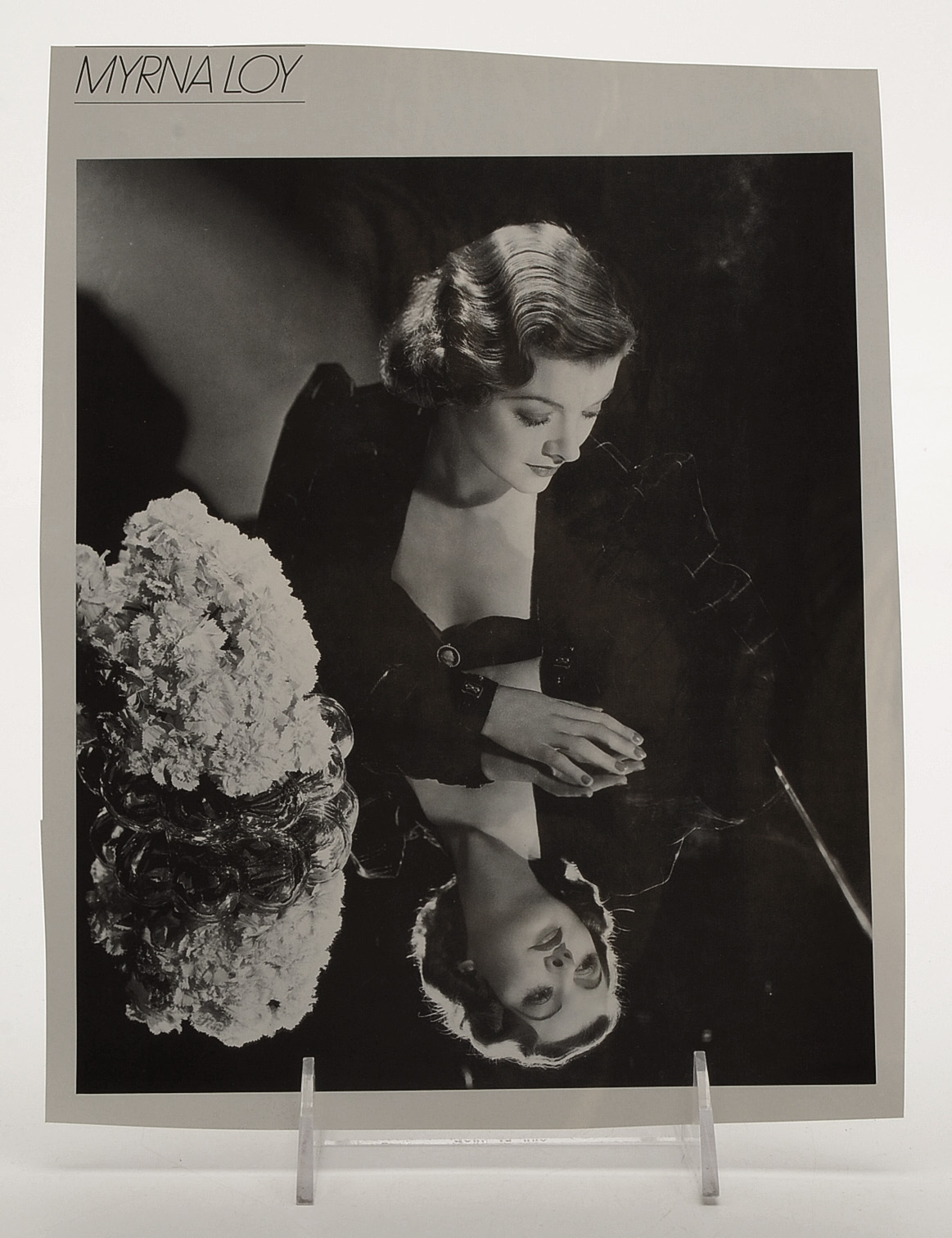 Myrna Loy Signed Cut and Magazine Picture