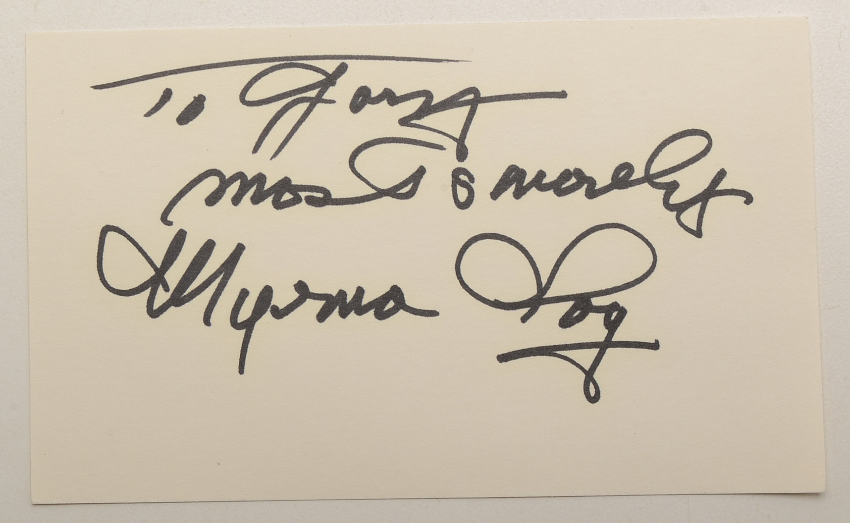 Myrna Loy Signed Cut and Magazine Picture