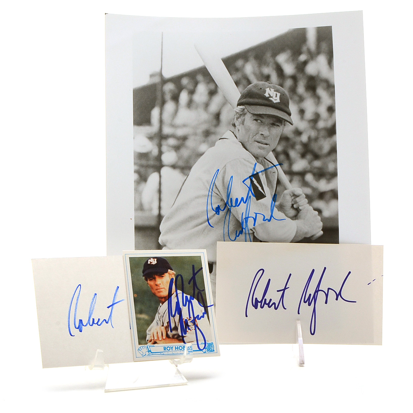Four Robert Redford "The Natural" Autographs