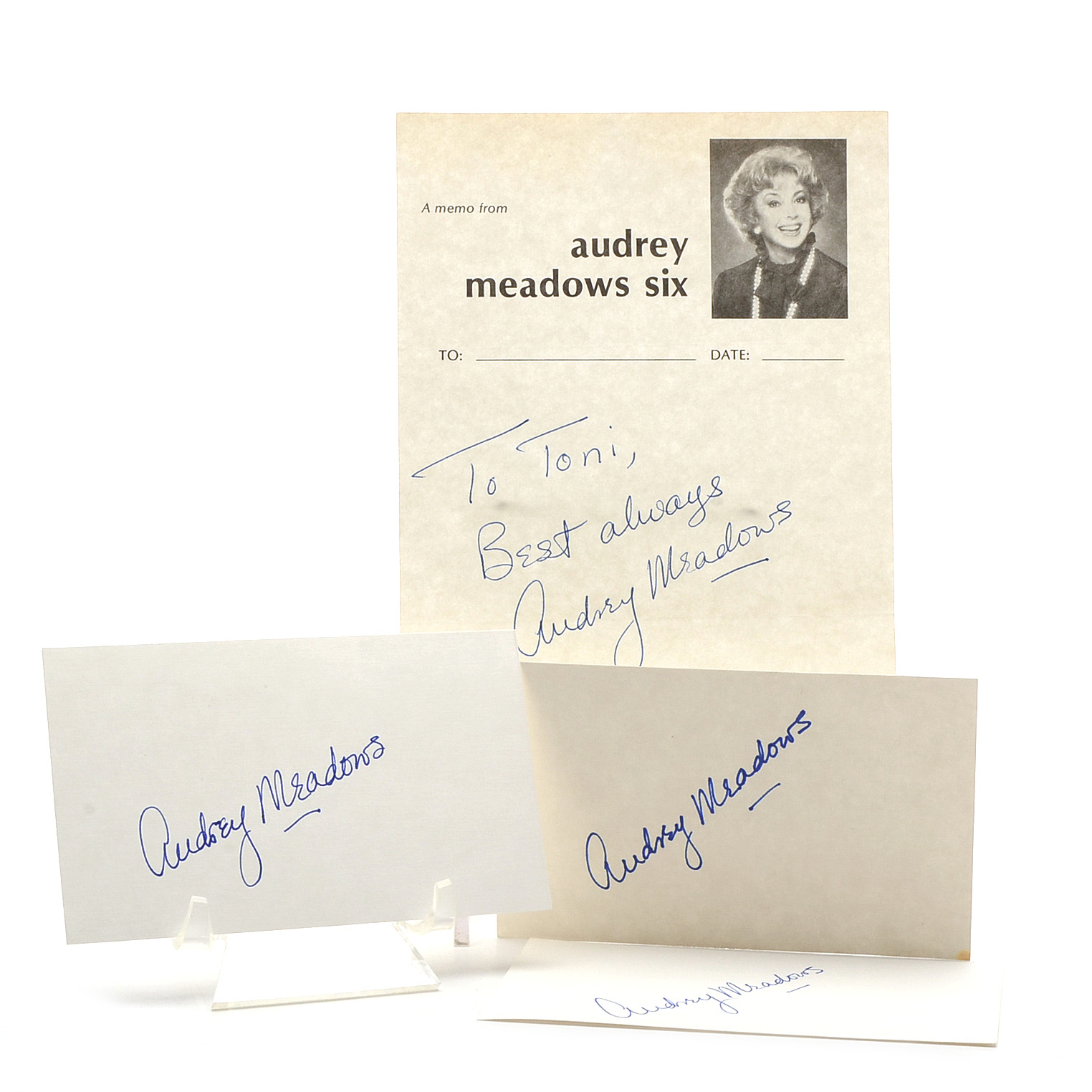 Audrey Meadows Autograph Cuts