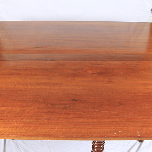 Antique Drop-Leaf Table With Spool-Turned Legs